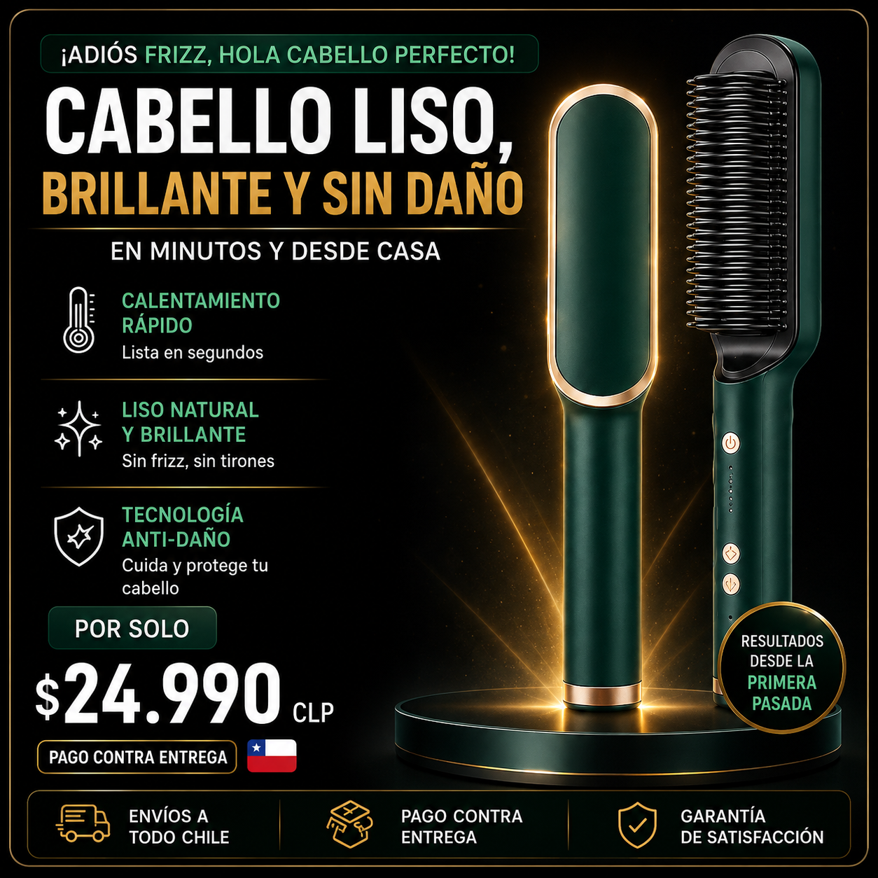 Cepillo Alisador Rizador Multifuncional
