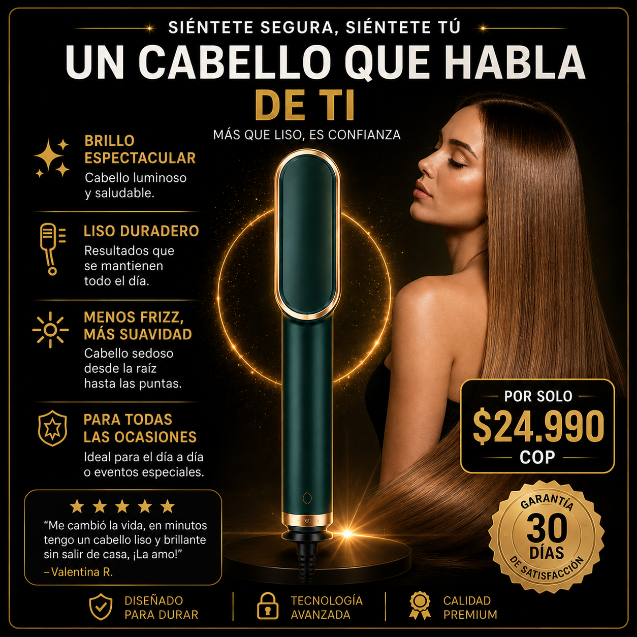 Cepillo Alisador Rizador Multifuncional